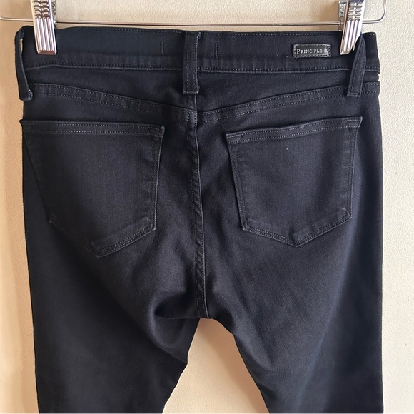 Principle Denim Innovators~Dreamer Black Velvet Tuxedo Stripe Skinny Jeans in 28 - Picture 7 of 16